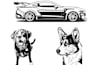 custom pet portrait svg